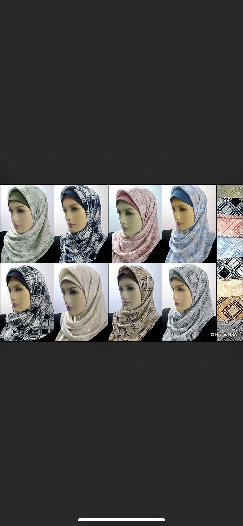 Plaid Style Square Hijab