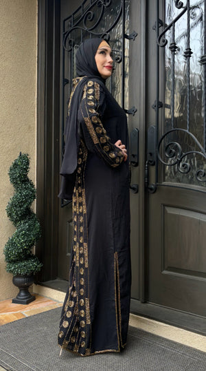 Leena Beaded Abaya(jacket Style)