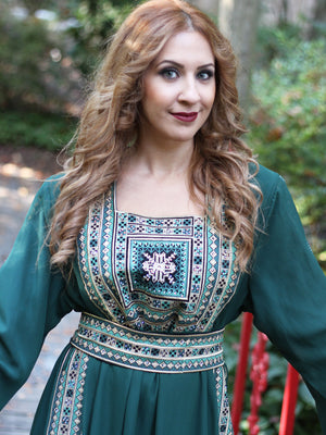 Haifa Green Abaya