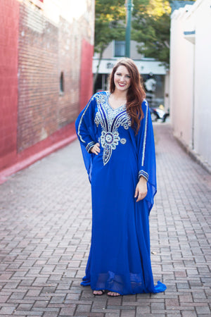 “Zaina” Royal Blue Kaftan