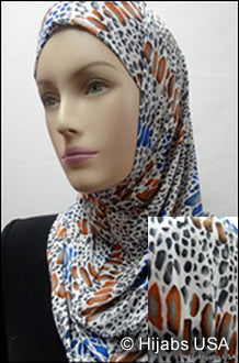 Multi-colored animal print 2pc Ameera Hijabs