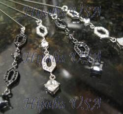 Elegant Handmade Crystal Hijab Pins