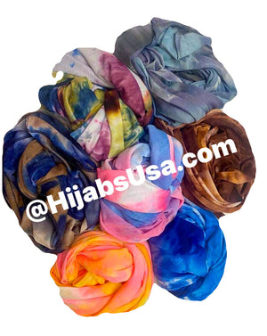Tie-Dye Cotton Jersey Shawls/Hijabs