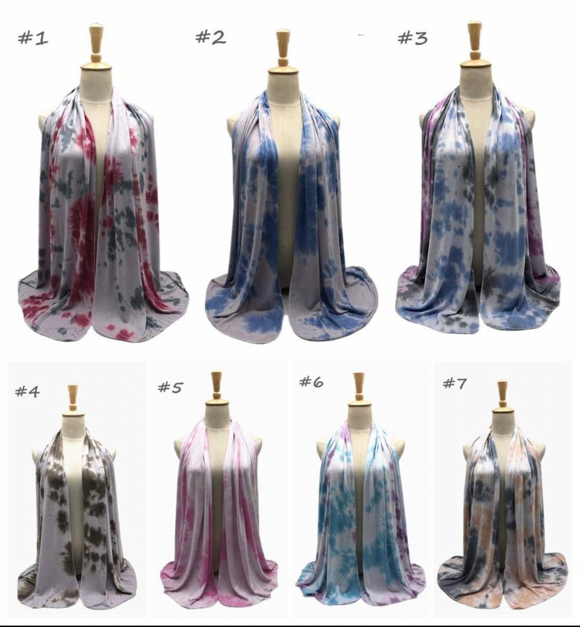 Tie-Dye  Jersey Hijabs/Shawl