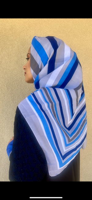 Classic Stripe Pattern Square Hijabs