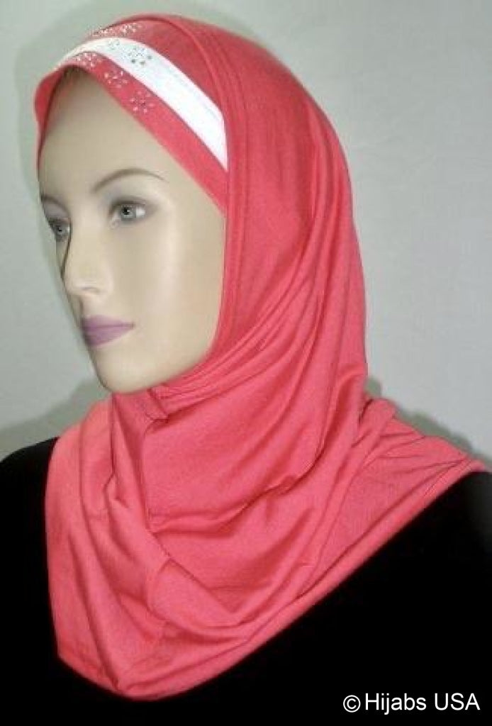 Solid Studded 2Pc Ameera Hijab
