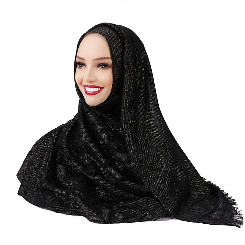 Glamour Hijab/Shawl With Golden Threads