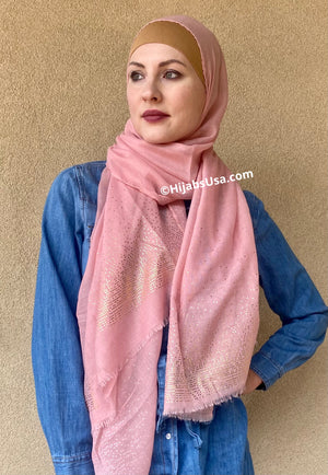 Golden Splendor Cotton Hijab/Wrap