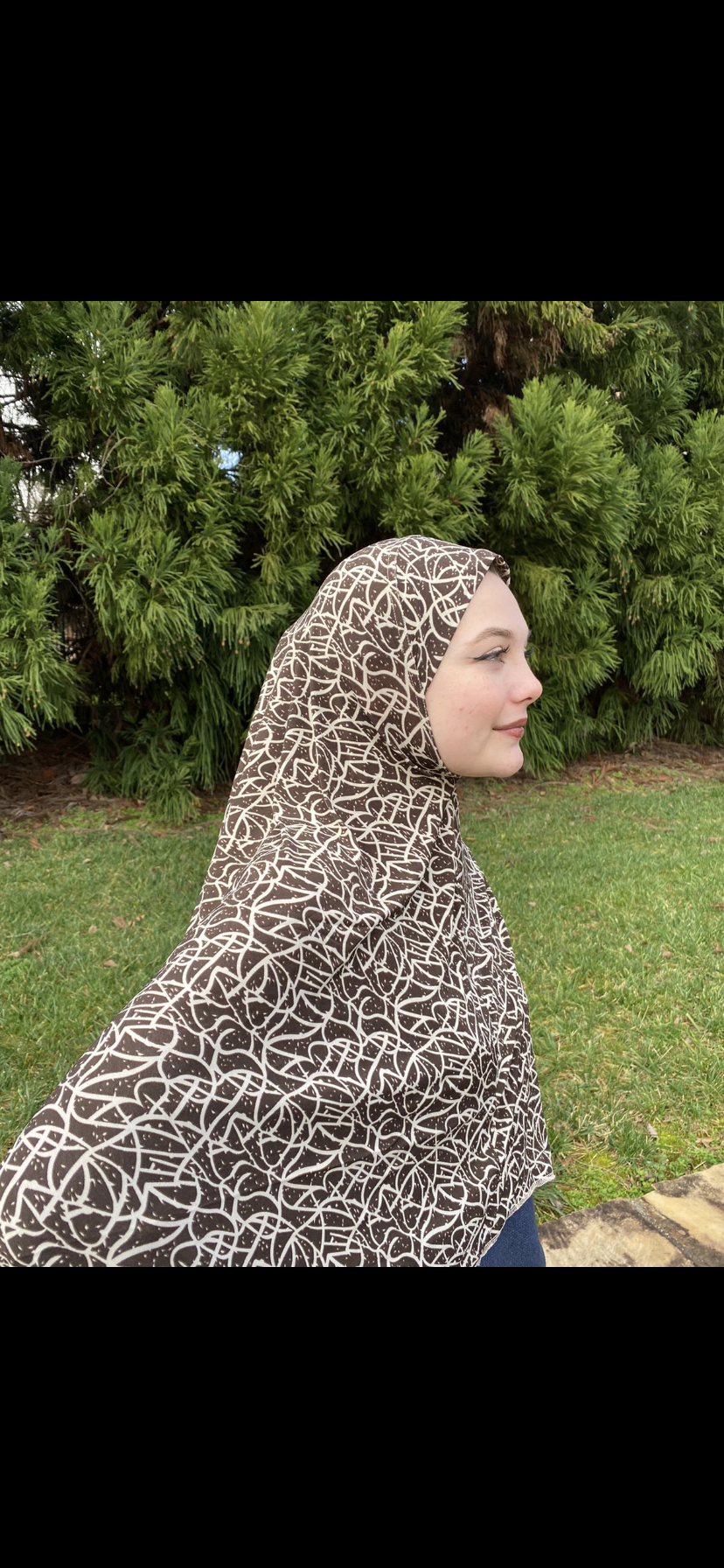 Scribble Pattern 1pc Ameera Hijab(long length)