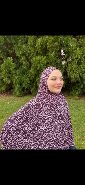 Scribble Pattern 1pc Ameera Hijab(long length)