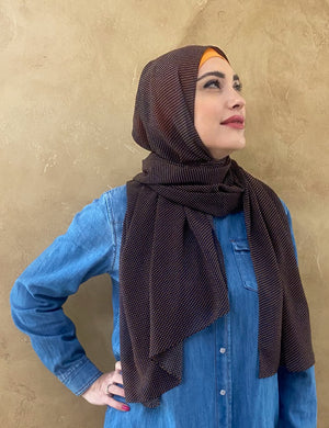 Mini Polka Dot Chiffon Shawl/Hijab